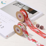 25mm Snowflake Christmas Car Grosgrain Ribbon - 5/10 Yards