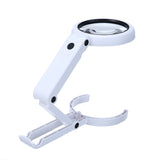 5/11X Magnifying Glass With 8 LED Lights Magnifier Stand Handheld Magnifier