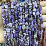 Irregular Natural Charoite Purple Spacer Beads 15''