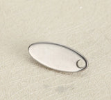 Small Oval Stainless Steel Charm - Custom Logo Engraved Tag