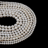 5-12mm Faceted Loose Freshwater Round Pearls Beads Strands for Jewelry Making