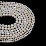 5-12mm Faceted Loose Freshwater Round Pearls Beads Strands for Jewelry Making