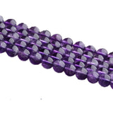 5-14mm Purple Amethysts Crystal Beads for Jewelry Making 15'' DIY Bracelets