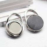 30mm Round Metal Crystal Alloy Purse Hooks Folding Portable Table Hook