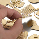 Raw Brass Moon/Maple Leaf Pendants DIY Charms Necklace Earrings Findings