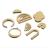 Raw Brass Moon/Maple Leaf Pendants DIY Charms Necklace Earrings Findings