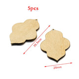 Raw Brass Moon/Maple Leaf Pendants DIY Charms Necklace Earrings Findings