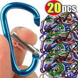Colorful Carabiner Keychain D-ring Buckle Spring Snap Hook Clip Keychains
