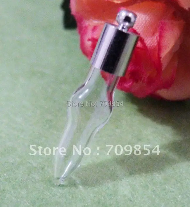 Cross-Shape Glass Bottle Rice Vial Charm Gift+Straight Cap