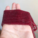 Natural Red Chalcedony Rondelle Stone Loose Spacer Beads 15''