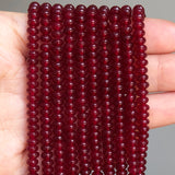 Natural Red Chalcedony Rondelle Stone Loose Spacer Beads 15''