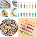 10MM Crystal Bead Metal Ring Spacer Beads for DIY Pen Gift Making