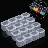 Mini DIY Beads Storage Box Clear Jewelry Container Case Plastic Organizer