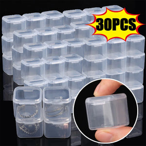 Mini DIY Beads Storage Box Clear Jewelry Container Case Plastic Organizer