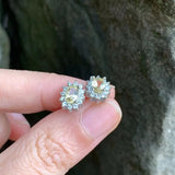 5*3MM Citrine Stud Earrings 925 Silver Vintage Gift Jewelry