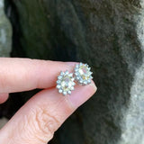 5*3MM Citrine Stud Earrings 925 Silver Vintage Gift Jewelry