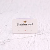 100pcs Stainless Steel Earring Holders Drops Cards PVC Hook Display Cards