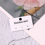 100pcs Stainless Steel Earring Holders Drops Cards PVC Hook Display Cards