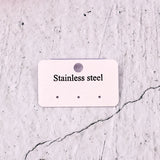 100pcs Stainless Steel Earring Holders Drops Cards PVC Hook Display Cards