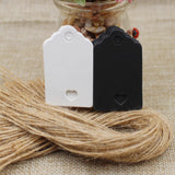 Kraft Paper Blank Card Gift Tags 100pcs + Hemp String