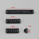 5mm Cubes Tag Numeral Cubes Euro Shop Stand