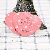 Pink Earring Packing Cards Heart Shape Jewelry Packaging