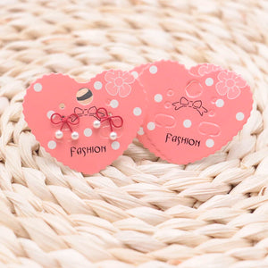 Pink Earring Packing Cards Heart Shape Jewelry Packaging