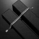 Men Stainless Steel Buddha Bracelet with Charms Male Rock Jewelry