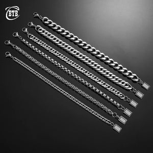 Men Stainless Steel Buddha Bracelet with Charms Male Rock Jewelry