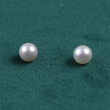 5-5.5mm Half Drilled Round Pearls, Loose Pearl Pair