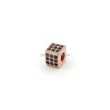 Micro Pave CZ Square Beads for DIY Bracelets or Necklaces