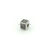 Micro Pave CZ Square Beads for DIY Bracelets or Necklaces