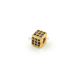 Micro Pave CZ Square Beads for DIY Bracelets or Necklaces