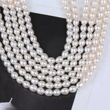 High Natural Rice Pearl Strand 5.5-6mm for Jewelry