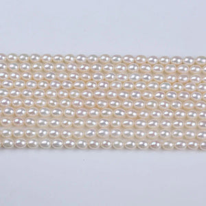 High Natural Rice Pearl Strand 5.5-6mm for Jewelry