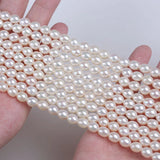 High Natural Rice Pearl Strand 5.5-6mm for Jewelry