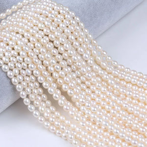 High Natural Rice Pearl Strand 5.5-6mm for Jewelry