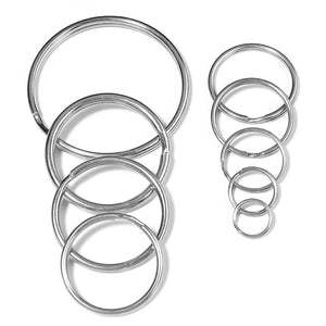 304 Stainless Steel Key Ring Key Chain Round Flat Line Key Ring Keychain