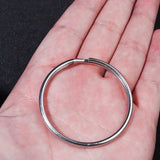 304 Stainless Steel Key Ring Key Chain Round Flat Line Key Ring Keychain