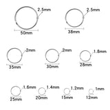 304 Stainless Steel Key Ring Key Chain Round Flat Line Key Ring Keychain