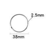 304 Stainless Steel Key Ring Key Chain Round Flat Line Key Ring Keychain