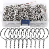 Metal Blank Keyring Split Rings DIY Keychain Lobster Clasp Stainless Steel