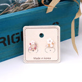 Beige Earring Card 100pcs Recycled Jewelry Ear Stud Stand Packing PVC Hook Card