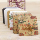 50pc Marbling Merry Christmas Pendant Display Tag Card