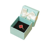 Small Jewelry Organizer Box with Ribbon Bowknot Sponge