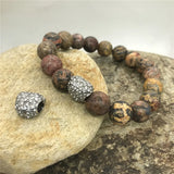 5.5mm Hole Full Crystal Heart Charm Beads for Bracelet DIY Jewelry