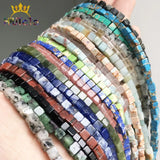5*5mm Square Pink Crystal Quartz Agates Sea Sediment Beads