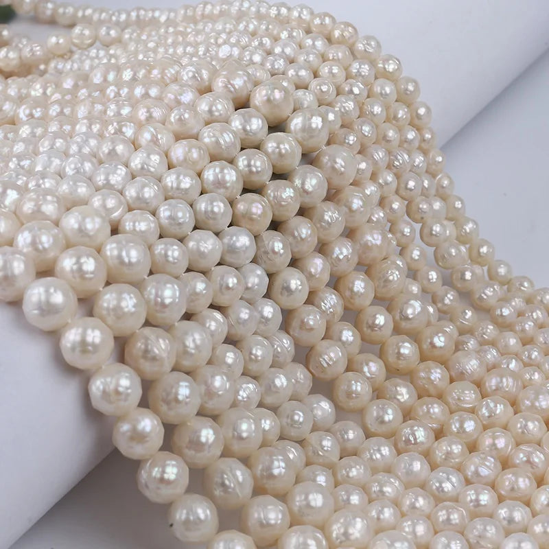 Freshwater Round Pearl Beads Strands for Jewelry Making