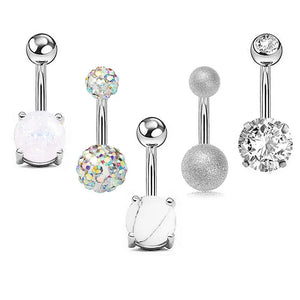 Surgical Steel Navel Piercing Belly Button Dangle Earrings Belly Bar