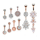 Surgical Steel Navel Piercing Belly Button Dangle Earrings Belly Bar